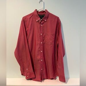 Banana Republic Men's Casual Salmon-Red Button-Down Slim Fit Shirt, Size XL
